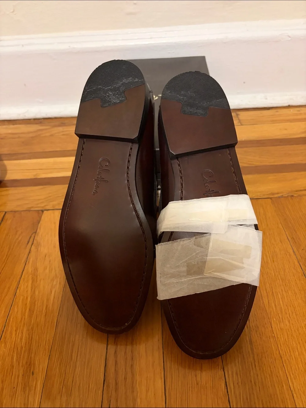 Cole Haan Dark Brown Leather Tassel Kiltie Loafers